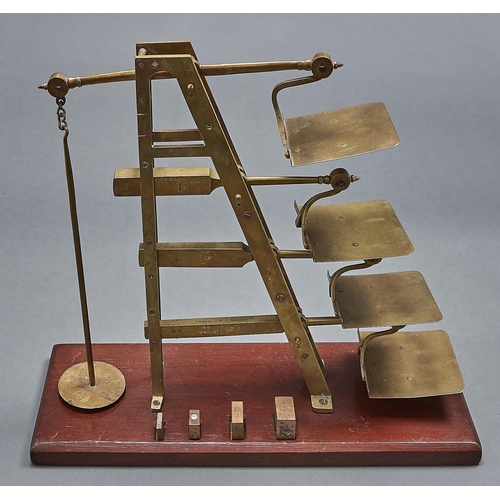 1071 - A brass ladder scale, DeGrave & Co London for the General Post Office, late 19th / early 20th c,... 