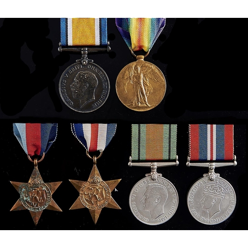1090 - WWI-II attributed group of six, British War Medal, Victory Medal, 1939-1945 Star, France and Germany... 