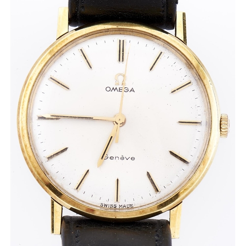 312 - An Omega gold plated wristwatch, Ref MD131 019, No 27369203, case back engraved with presentation in... 