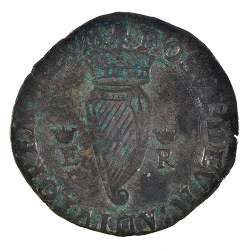10 - Ireland, Elizabeth I, Base Silver Shilling, 1st coinage, mm rose, 8.6gm, (ex-Seaby 50/- 1963), weak ... 