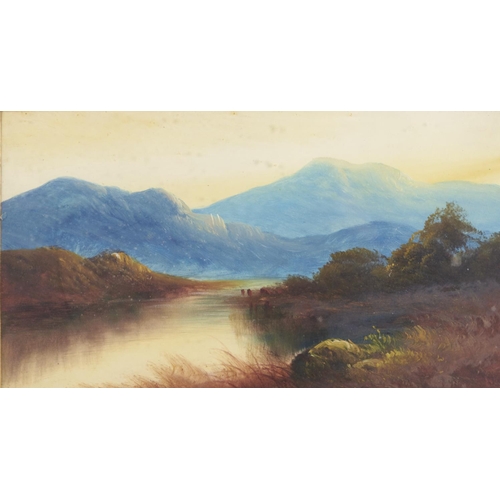 1548 - British School, late 19th c - Mountainous Landscapes, a set of four, oil on board, 25 x 45cm (four)... 