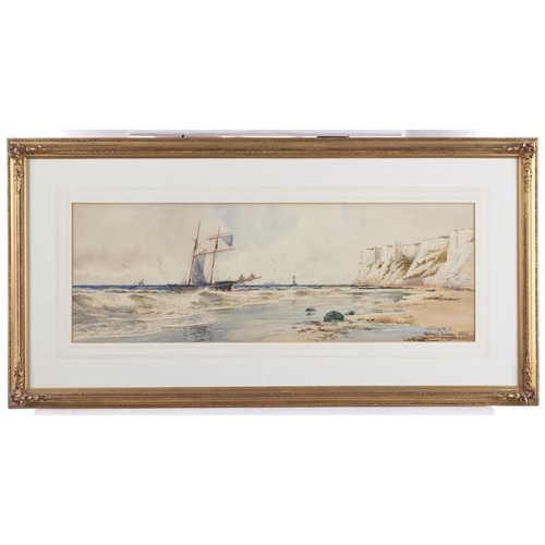 1563 - Thomas Sidney (fl early- Beachy Head, pencil, watercolour heightened with bodycolour, signed and ins... 