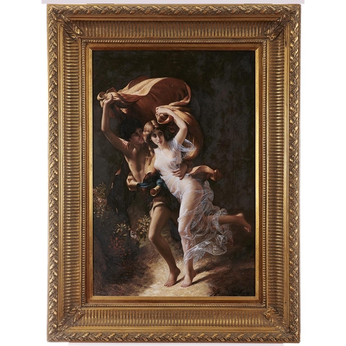 1592 - After Pierre-August Cot - The Storm, oil on canvas, 90 x 59cm