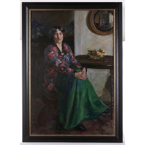 1604 - Scottish School, early 20th c - Woman Sitting for her Portrait, oil on canvas, 91 x 60.5cm... 