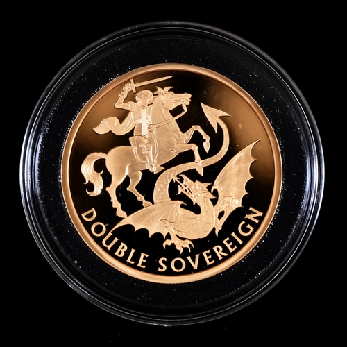 219 - Gold coin. Tristan da Cunha proof gold double sovereign 2020