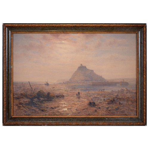 867 - Charles Brooke Branwhite (1851-1929) - St Michael's Mount Cornwall, signed, watercolour, 54 x 82cm... 