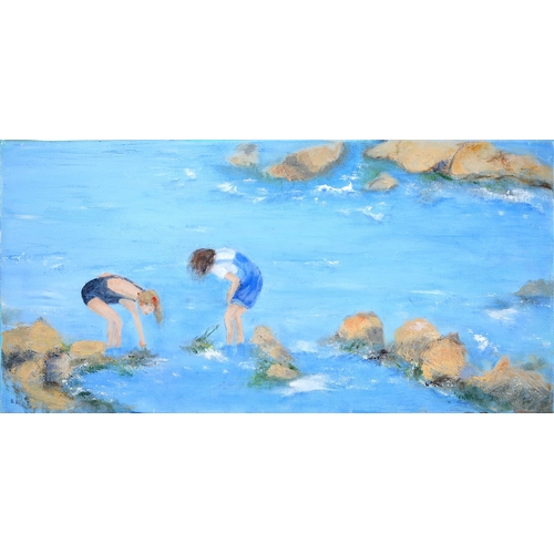 875 - Brenda Brooks (1932 - ) - Mediterranean Blue; Evening Shadows, two, both signed with initials, oil o... 