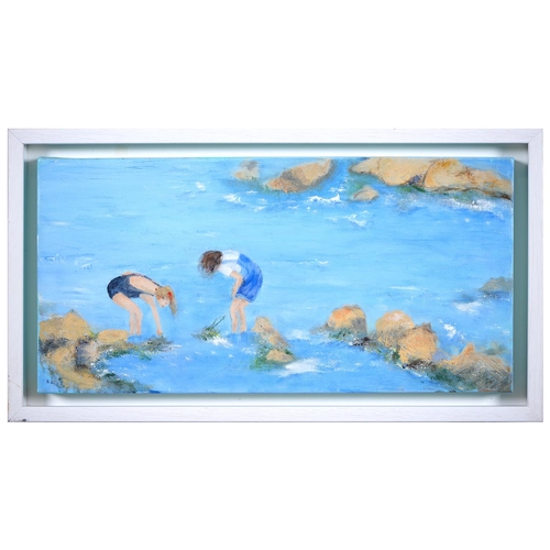 875 - Brenda Brooks (1932 - ) - Mediterranean Blue; Evening Shadows, two, both signed with initials, oil o... 