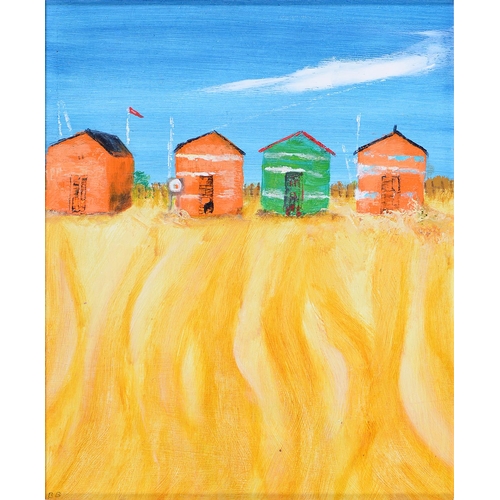 894 - Brenda Brooks (1932 - ) - Christmas Carols; Circus; Beach Huts; various subjects, thirteen, oil on c... 