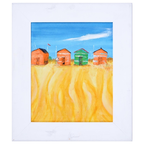 894 - Brenda Brooks (1932 - ) - Christmas Carols; Circus; Beach Huts; various subjects, thirteen, oil on c... 
