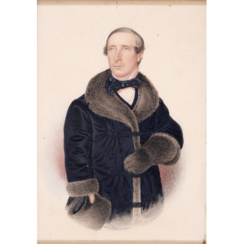 908 - William Lockwood (Canadian, c1803-1866) - Portrait of a Gentleman; Portrait of a Lady, pendants, hal... 