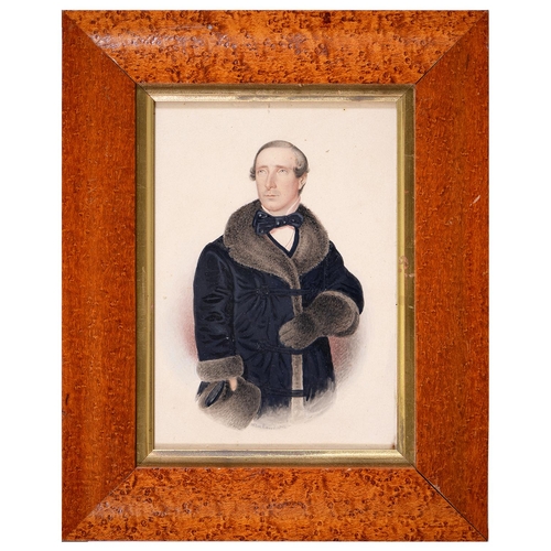 908 - William Lockwood (Canadian, c1803-1866) - Portrait of a Gentleman; Portrait of a Lady, pendants, hal... 