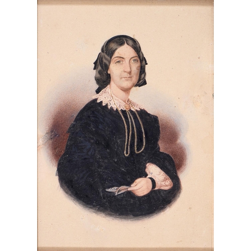 908 - William Lockwood (Canadian, c1803-1866) - Portrait of a Gentleman; Portrait of a Lady, pendants, hal... 
