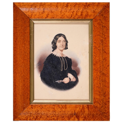 908 - William Lockwood (Canadian, c1803-1866) - Portrait of a Gentleman; Portrait of a Lady, pendants, hal... 