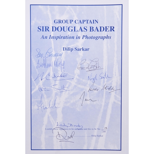 1202 - Autographs. [Book] Sarkar (Dilip) - Group Captain Sir Douglas Bader: An Inspiration in Photographs, ... 