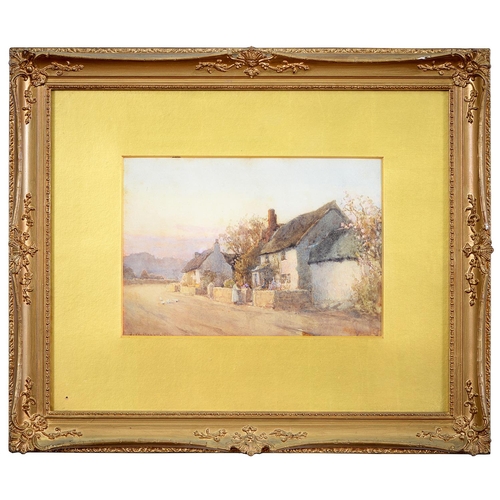 1213 - Joseph William Milliken (1865-1945) - Wayside Cottage; The Garden Gate, a pair, both signed, waterco... 