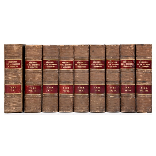 292 - [Junot (Laure)] - Memoirs de Mme. La Duchesse d'Abrantes, eighteen volumes in nine, half titles, con... 