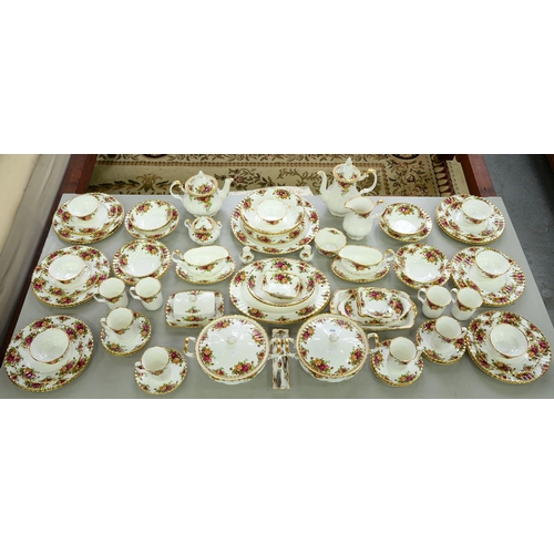 998 - A extensive Royal Albert Old Country Roses pattern dinner service, printed mark