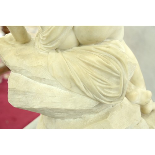 185 - Workshop of Jean-Joseph Foucou – Ariadne, statuary marble, 90cm h, signed J J FOUCOU S.P. 1793 and i... 