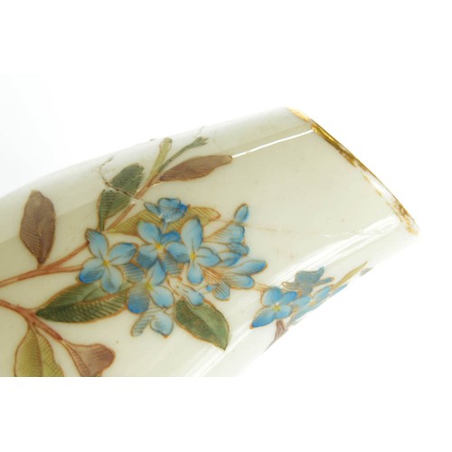 251 - A French porcelain inkstand, c1870, painted with swags in bleu celeste and gilt border, 20cm l, a Bo... 