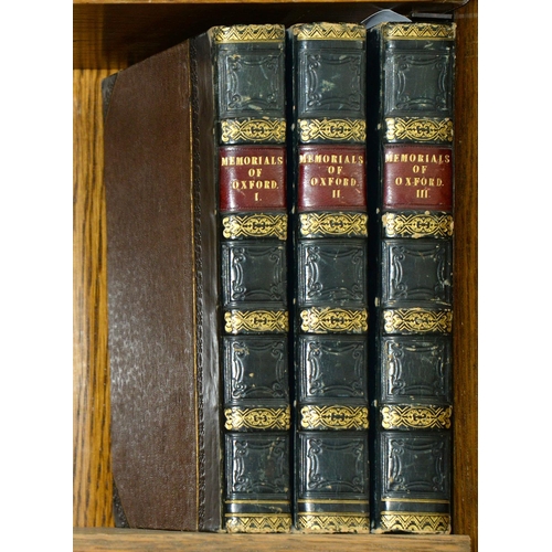 312 - Ingram (James) - Memorials of Oxford...the engravings by John Le Keux, three volumes, engraved title... 