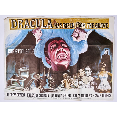 491 - Cinema. Film posters - Dracula has Risen from the Grave and One Million Years BC  and three film sti... 