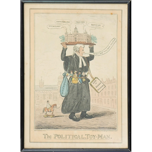 723 - Isaac Robert Cruikshank (1789-1856) - The Political Toy-Man, etched caricature, hand coloured, origi... 