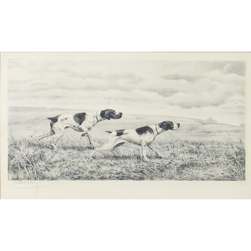 728 - Leon Danchin (1887-1938) - Pointers and Setters, three, photogravures, one in colour, all signed by ... 