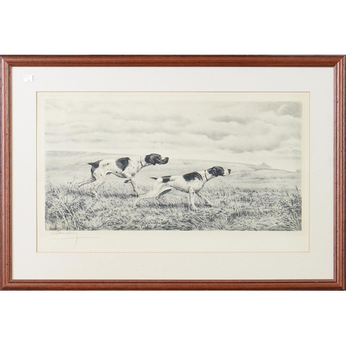 728 - Leon Danchin (1887-1938) - Pointers and Setters, three, photogravures, one in colour, all signed by ... 