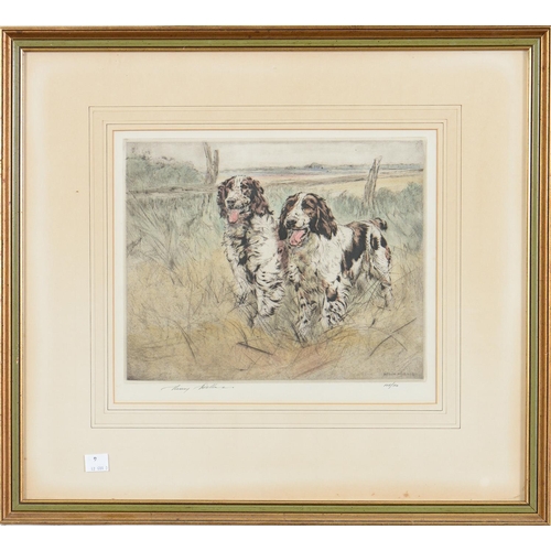 729 - Jean Herblet (1893-1985) - Two Setters, etching in colour, signed by the artist in pencil, 37 x 48cm... 