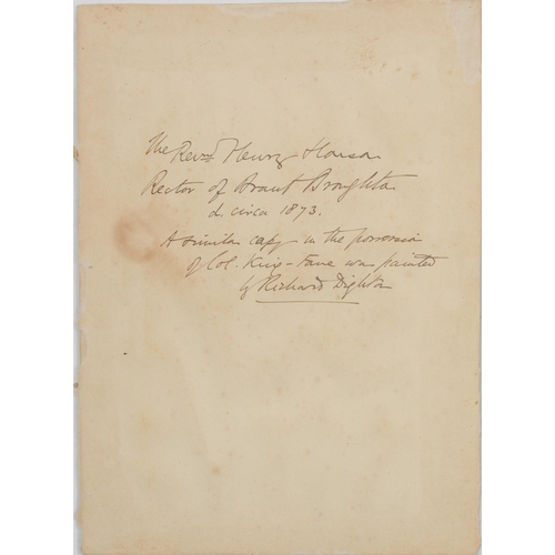 740 - Richard Deighton (1795-1880) - The Reverend Henry Houson - A Hunting Parson, with inscription verso ... 