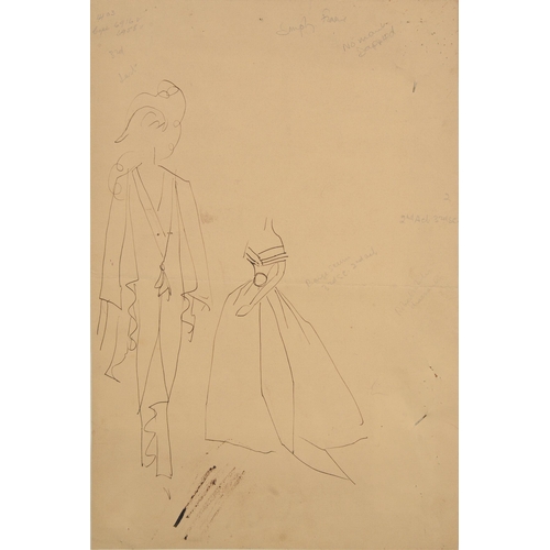 744 - Sir Cecil Beaton CBE (1904-1980) - Costume Designs for Dame Edith Evans in Heartbreak House, Act 3, ... 