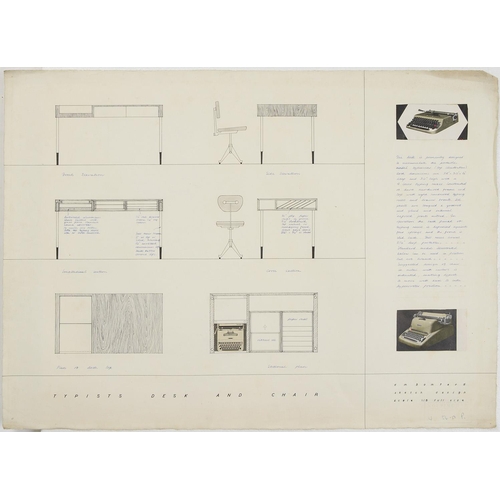 767 - Architectural drawings. A collection, 20th c, including sketch design of Rural Decay by D M Bamford,... 