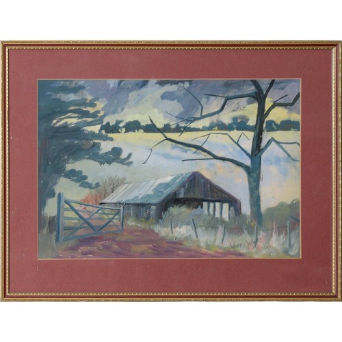 771 - Dudley Harris - Scottish Landscape, oil on artist's board, signed lower right and dated 1956, 40 x 7... 