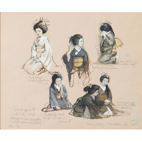 1128 - Michael Stennett (1946-2020) - Stage Designs for The Geisha Girls from Puccini's Madame Butterfly, S... 