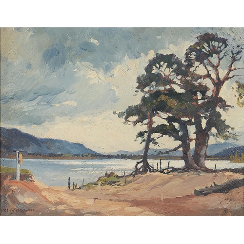 1136 - Keith Creswell (1940-1989) - Loch Morlich, signed, inscribed on the stretcher, oil on canvas, 34 x 4... 