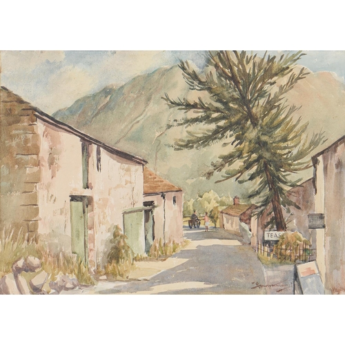 1140 - Percy Monkman (1892-1986) - Seatoller Borrowdale, signed, signed again and inscribed on the artist's... 