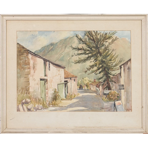 1140 - Percy Monkman (1892-1986) - Seatoller Borrowdale, signed, signed again and inscribed on the artist's... 