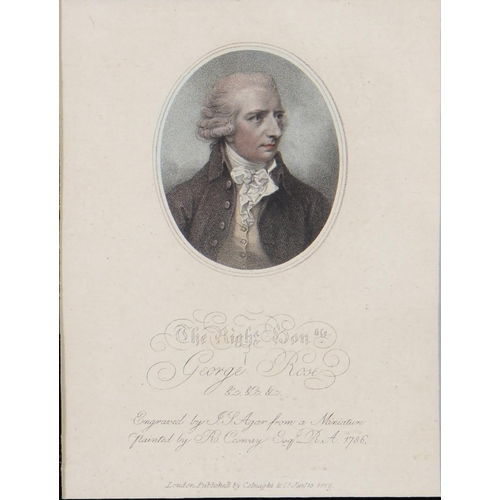 1149 - John Samuel Agar (1773-1858) after Richard Cosway - The Right Honourable George Rose, stipple engrav... 