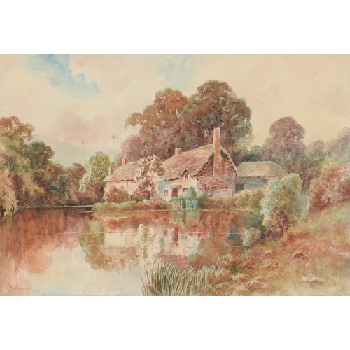 1153 - Thomas Mortimer (fl. early 20th c) - Devon Village Scenes, a set of three all signed, watercolour, 3... 