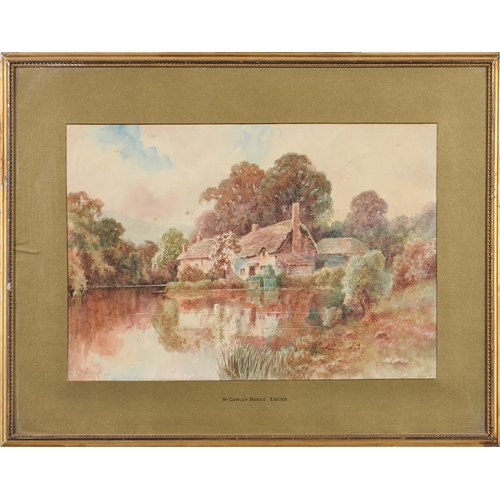 1153 - Thomas Mortimer (fl. early 20th c) - Devon Village Scenes, a set of three all signed, watercolour, 3... 