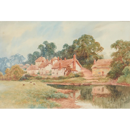 1153 - Thomas Mortimer (fl. early 20th c) - Devon Village Scenes, a set of three all signed, watercolour, 3... 