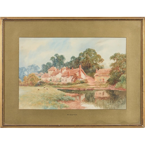 1153 - Thomas Mortimer (fl. early 20th c) - Devon Village Scenes, a set of three all signed, watercolour, 3... 