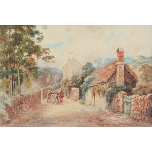 1153 - Thomas Mortimer (fl. early 20th c) - Devon Village Scenes, a set of three all signed, watercolour, 3... 