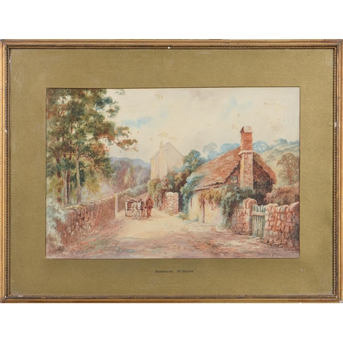 1153 - Thomas Mortimer (fl. early 20th c) - Devon Village Scenes, a set of three all signed, watercolour, 3... 