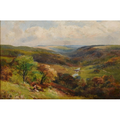 1157 - George Turner (1841-1910) - A Derbyshire Valley, signed, oil on canvas laid on panel, 34 x 51cm... 