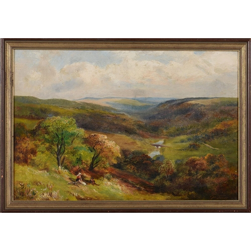 1157 - George Turner (1841-1910) - A Derbyshire Valley, signed, oil on canvas laid on panel, 34 x 51cm... 