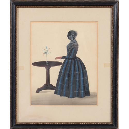 1168 - English Profilist, early 19th c - Silhouette of a Lady called Miss Winifred Lloyd sister to Mrs Mari... 