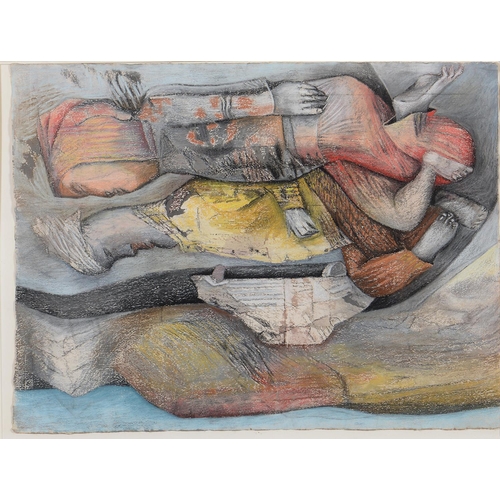 1172 - Phillipa Clayden (1955 - ) - Taking the Air, signed on the backboard, mixed media on paper, 57 x 79c... 