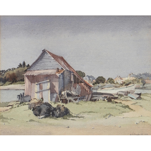 1182 - Stanislaus Soutten Longley RI, RBA (1894-1966) - The Haven Quay Mudeford, signed, signed again and i... 